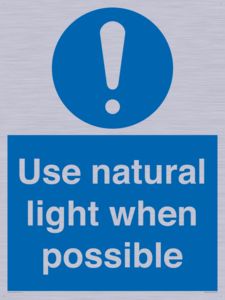 Use natural light when possible